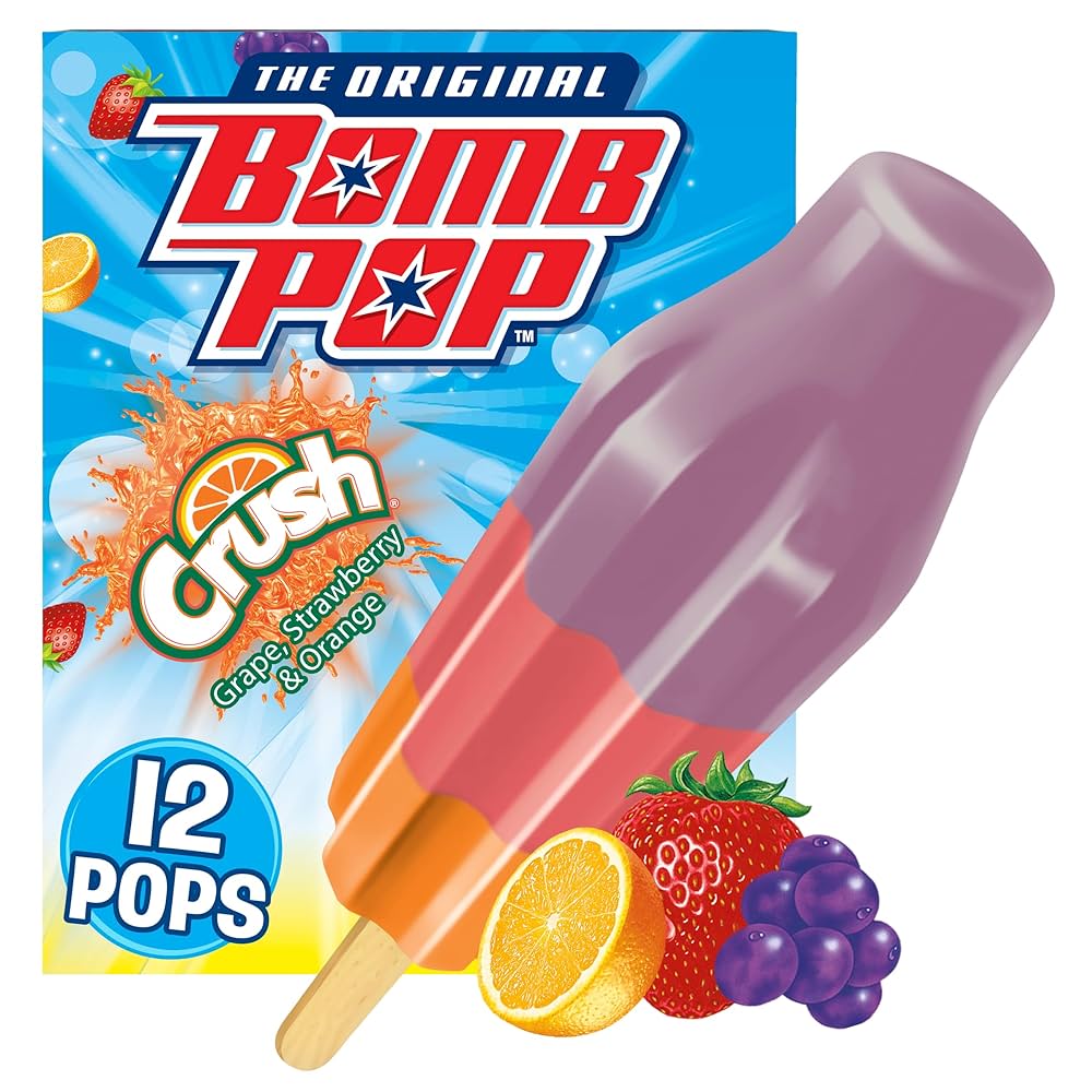 Bomb Pop Crush – Uva, Fresa y Naranja – Paquete de 12