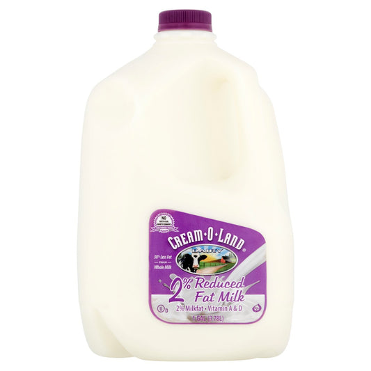 Leche "Cream-O-Land" Baja en Grasa (2% de Grasa Láctea, 1 galón)