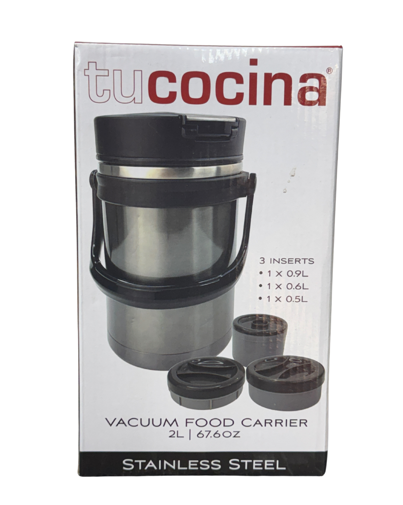 TuCocina® - Portacomida al Vacío de Acero Inoxidable (2L | 67.6 oz)