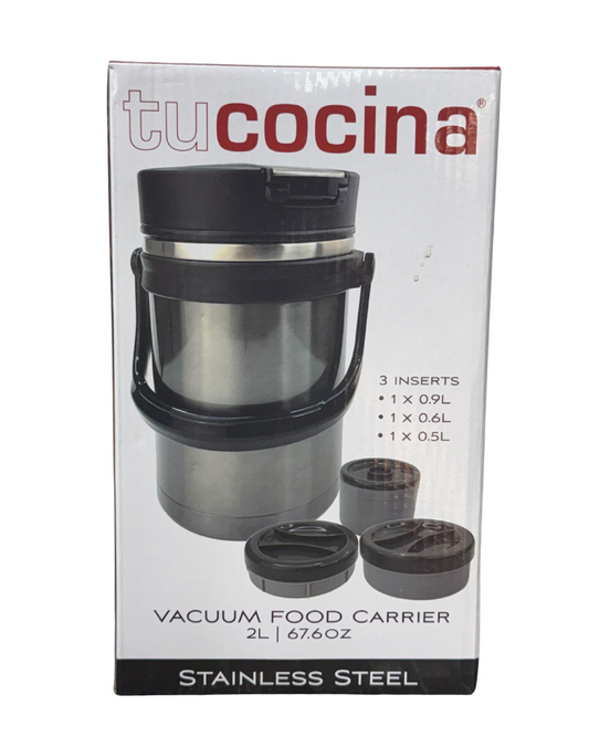TuCocina® - Portacomida al Vacío de Acero Inoxidable (2L | 67.6 oz)