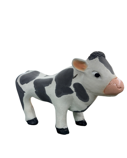 Decorative Piggy Bank “Saving Cow” – Hand-Painted Artisanal Ceramic
