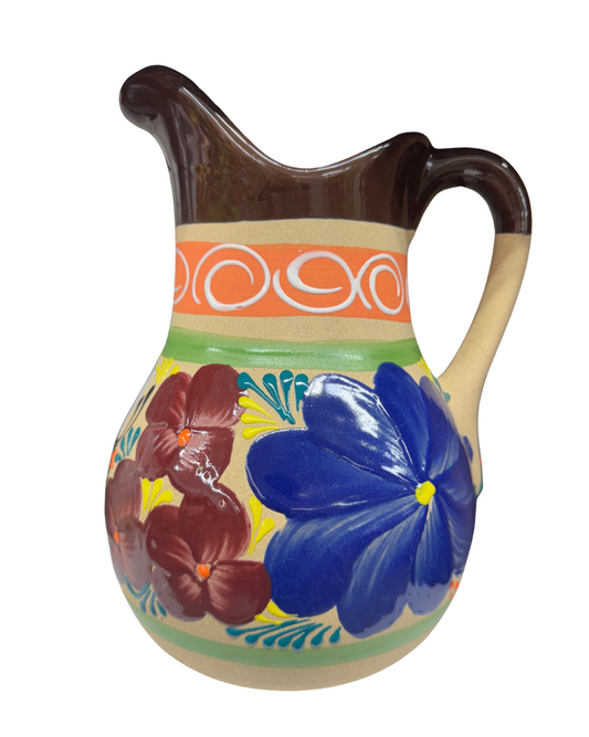 Hand-Painted Clay Jug – Mexican Artisan Style