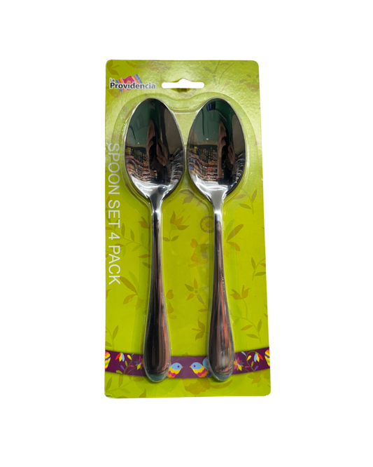 "La Providencia" Spoon Set – Pack of 4 Stainless Steel Spoons