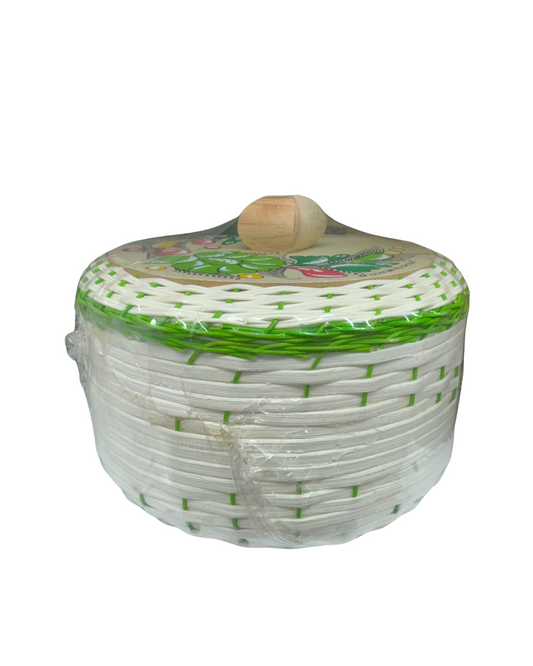 Handcrafted Tortilla Maker with Lid – Traditional Wicker Design