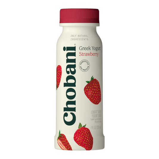 Chobani Greek Yogurt Drink – Strawberry (7 fl oz / 207 mL) 