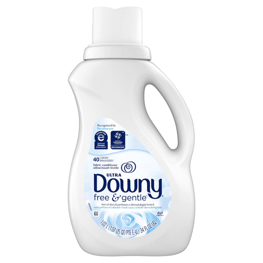 Downy Ultra Free & Gentle – Suavizante de Telas 34 fl oz (1.07 L)