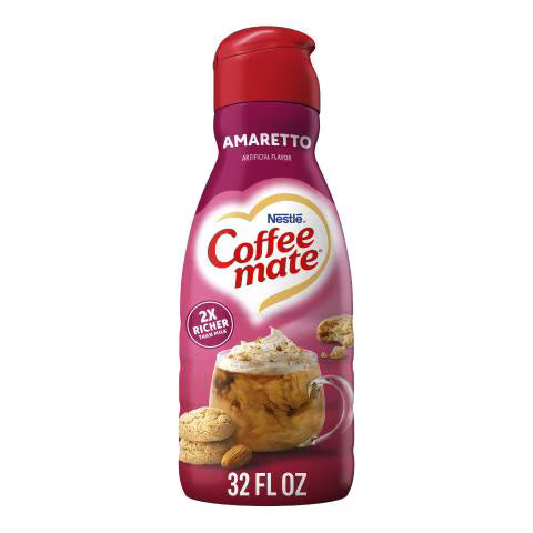 Crema Líquida "Coffee Mate" para Café Sabor Amaretto (Botella de 32 oz)