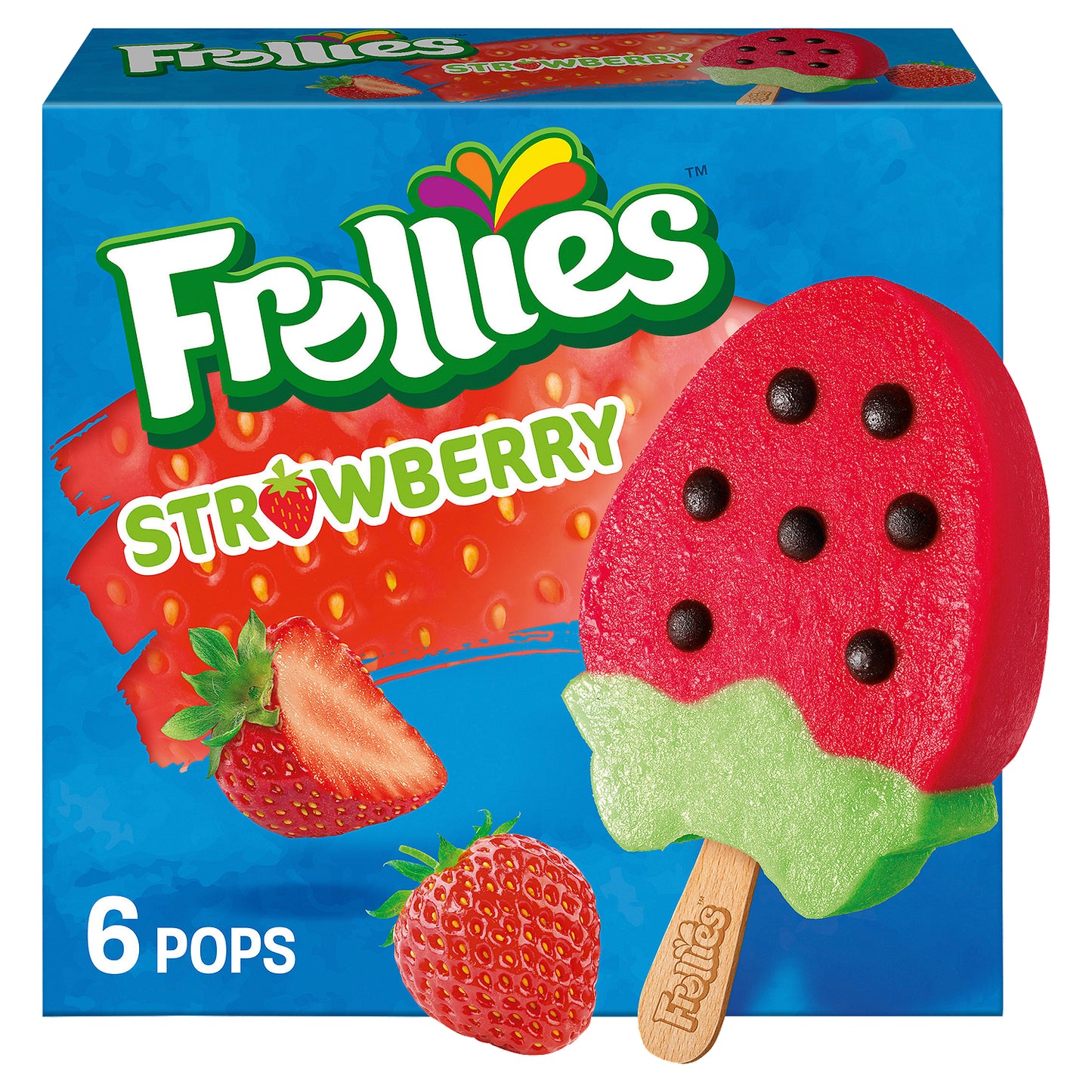 Frollies Paletas de Fresa – Paquete de 6