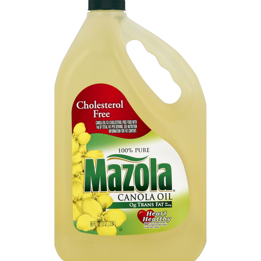 Mazola Aceite 100% Puro de Canola – 96 fl oz (3 qt / 2.84 L)